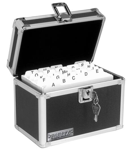 Vaultz Black 4" x 6" Storage Box